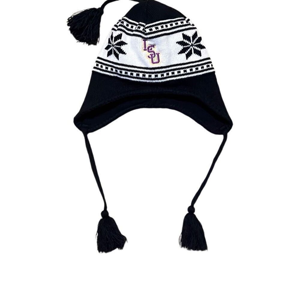 LSU Louisiana State University Kids One Size Fits All OS Navy & White Snowflakes